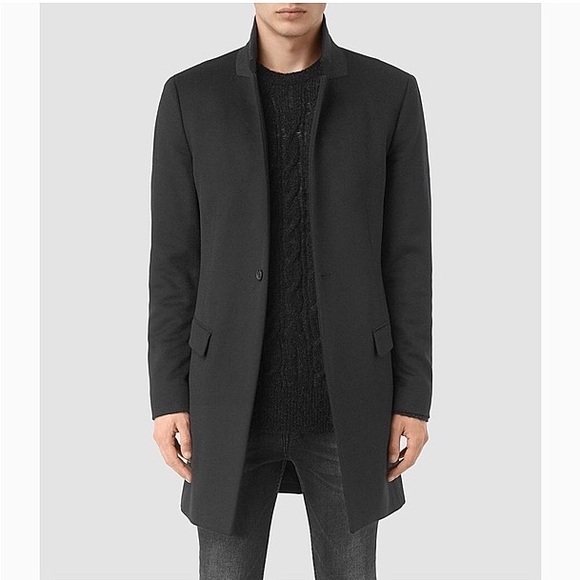 ALL SAINTS Fido Wool Blend Overcoat Sz 38 NWT - Picture 3 of 10